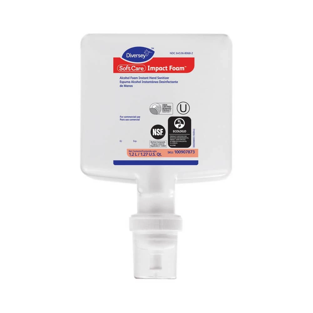 Best deal 🌟 Diversey Soft Care® 1200ml Impact Foam Hand Sanitizer in Clear (Case of 6) 🧨