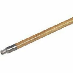 Outlet 🌟 The Brushman 60 in. Wood Handle with Metal Threaded Tip in Clear Lacquer 🛒